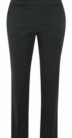 Dorothy Perkins Womens Green Jacquard Skinny Trousers- Green