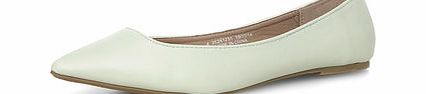 Dorothy Perkins Womens Green point wide fit pumps- Green