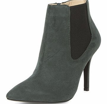 Dorothy Perkins Womens Green pointed ankle boots- Green DP22245711