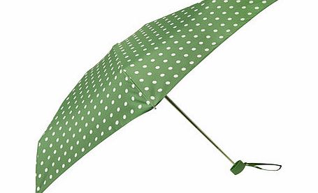Dorothy Perkins Womens Green Polka Dot Mini Umbrella- Green