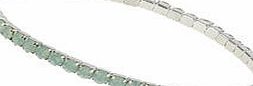 Dorothy Perkins Womens Green Rhinestone Bracelet- Grey DP49815809
