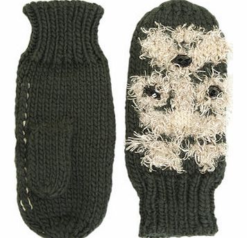 Dorothy Perkins Womens Green Scottie Dog Mittens- Green DP11126811