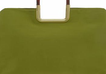 Dorothy Perkins Womens Green square handle tote bag- Green