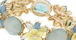 Dorothy Perkins Womens Green Stone Yellow Bracelet- Green