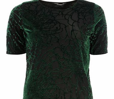 Dorothy Perkins Womens Green swirled effect tee- Green DP05471211