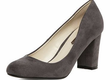 Dorothy Perkins Womens Grey block heel court shoes- Grey