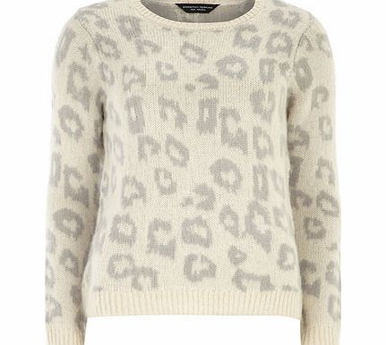 Dorothy Perkins Womens Grey Brushed Animal Jumper- Grey DP55149600