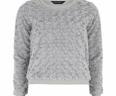 Dorothy Perkins Womens Grey Faux Fur Jumper- Grey DP55156215