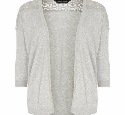 Dorothy Perkins Womens Grey Floral Cardigan- Grey DP55300527