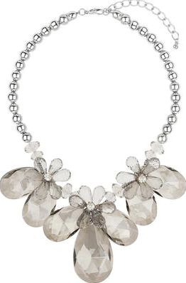 Dorothy Perkins, 1134[^]262015000709272 Womens Grey Flower Collar- Grey DP49816205