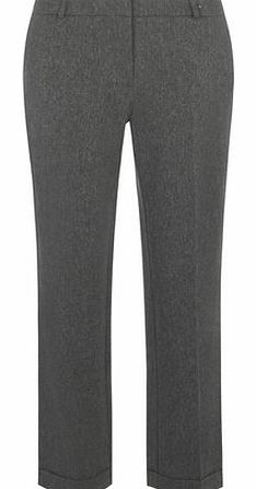 Dorothy Perkins Womens Grey Herringbone Ankle Grazer Trousers-