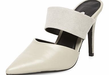 Dorothy Perkins Womens Grey high pointed mule heels- Grey