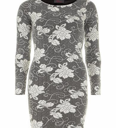 Dorothy Perkins Womens Grey jersey long sleeve dress- Grey