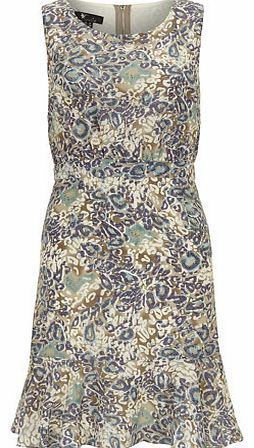 Womens Grey Leopard Print Dress- Grey DP61650170