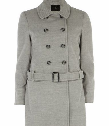 Womens Grey Multistitch Coat- Grey DP98517461