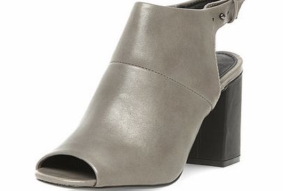 Dorothy Perkins Womens Grey peep-toe shoe boots- Grey DP22266450
