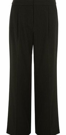 Dorothy Perkins Womens Grey Pinstripe Wideleg Trousers- Grey