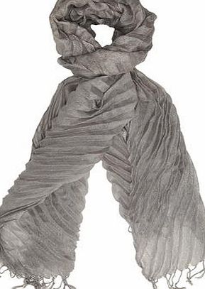 Dorothy Perkins Womens Grey Pleated Scarf- Grey DP11158662