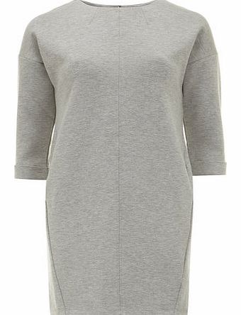 Dorothy Perkins Womens Grey roll sleeve shift dress- Grey