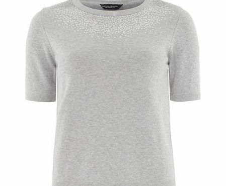 Dorothy Perkins Womens Grey Scatter Sequin Tee- Grey DP55320127