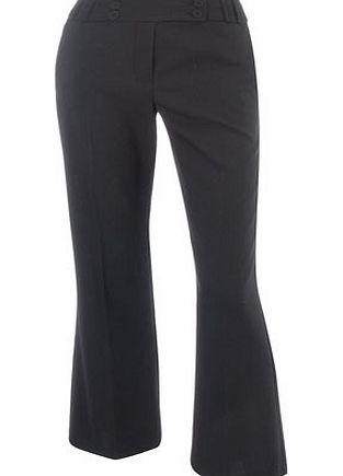 Womens Grey stripe wide leg trousers- Grey