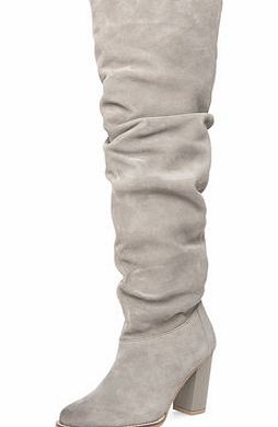 Dorothy Perkins Womens Grey suede heeled boots- Grey DP22290627