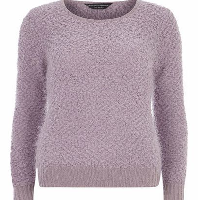 Dorothy Perkins Womens Heather Pom Pom Jumper- Lilac DP55145833