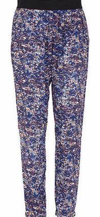 Dorothy Perkins Womens Ichi Printed Trousers- Blue DP27100017