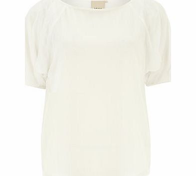 Dorothy Perkins Womens Ichi Short Sleeve Top- Cream DP27100013