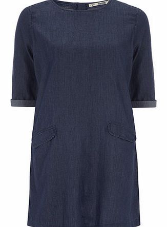 Dorothy Perkins Womens Indigo Denim Tunic- Blue DP70294624