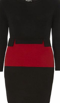 Dorothy Perkins Womens Indulgence Black Red Pencil Dress- Red