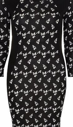 Dorothy Perkins Womens Indulgence Black White Side Panel Dress-