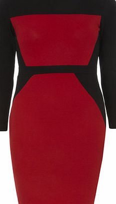 Dorothy Perkins Womens Indulgence Red Black Pencil Dress- Red