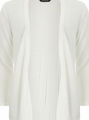 Dorothy Perkins Womens Ivory Chiffon Back Cardigan- White