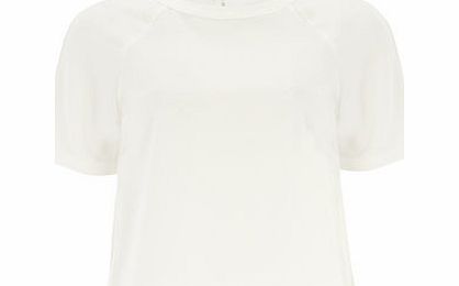 Dorothy Perkins Womens Ivory Crepe Kimono Sleeve Top- White