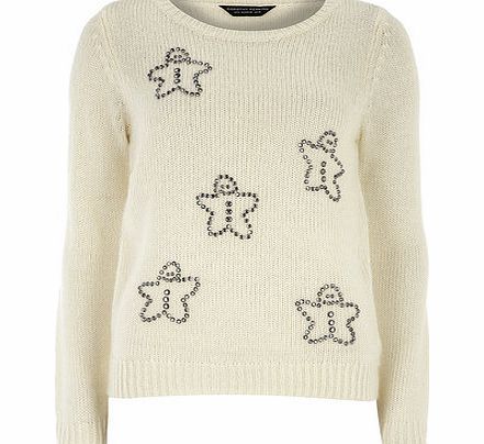 Dorothy Perkins Womens Ivory Gingerbread Jumper- White DP55156082