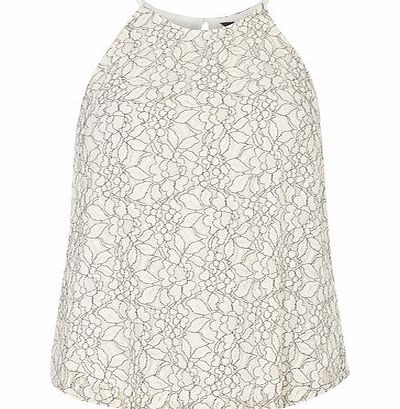 Dorothy Perkins Womens Ivory Lace Cami Top- White DP05536082