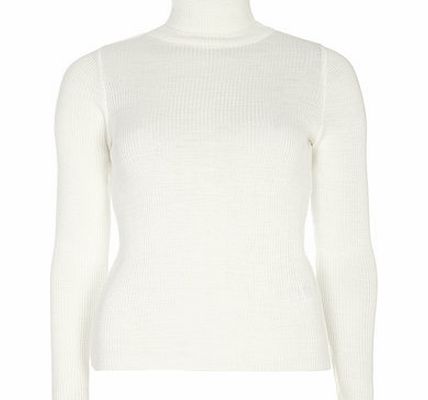 Dorothy Perkins Womens Ivory Roll Neck Jumper- White DP55313822