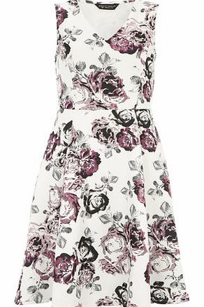 Dorothy Perkins Womens Ivory rose midi dress- White DP07236882