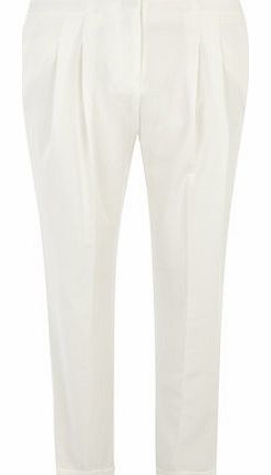 Dorothy Perkins Womens Ivory Satin Tux Trousers- Ivory DP66802382