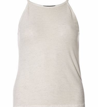 Dorothy Perkins Womens Ivory Shimmer Rib Textured Vest Top-