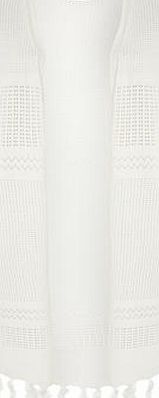 Dorothy Perkins Womens Ivory Sleeveless tassel cardigan- White