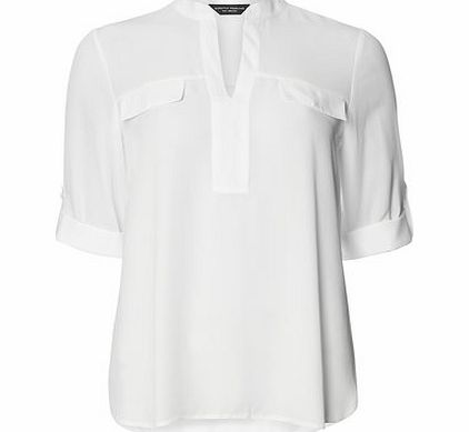 Dorothy Perkins Womens Ivory Utility Blouse- White DP05525482
