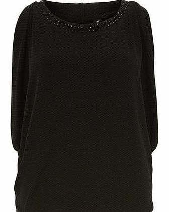 Dorothy Perkins Womens Izabel Black Reverse Style Top- Black