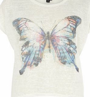 Dorothy Perkins Womens Izabel Cream Single Butterfly Top- Cream