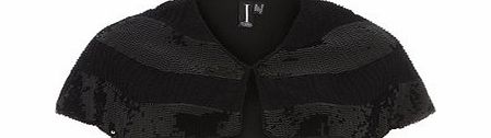 Dorothy Perkins Womens Izabel london Black Beaded Sequin Cape-