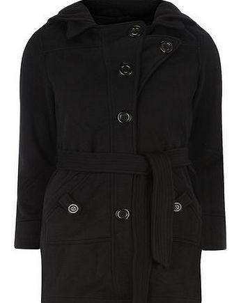 Dorothy Perkins Womens Izabel London Black Belted Button Jacket-