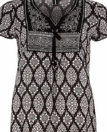 Dorothy Perkins Womens Izabel London Black White Baroque Print