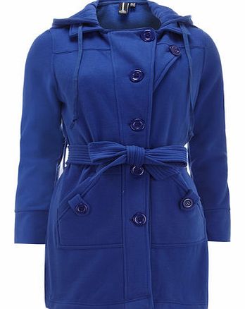 Dorothy Perkins Womens Izabel london Blue Belted Button Jacket-
