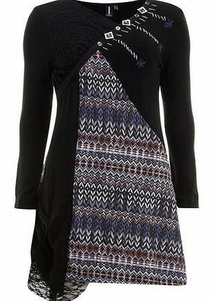 Dorothy Perkins Womens Izabel London Blue Patchwork Dress- Blue